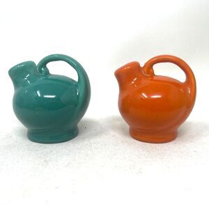 Vintage Red Wing Gypsy Trail Salt & Pepper Shakers Green Orange MCM Mid Century